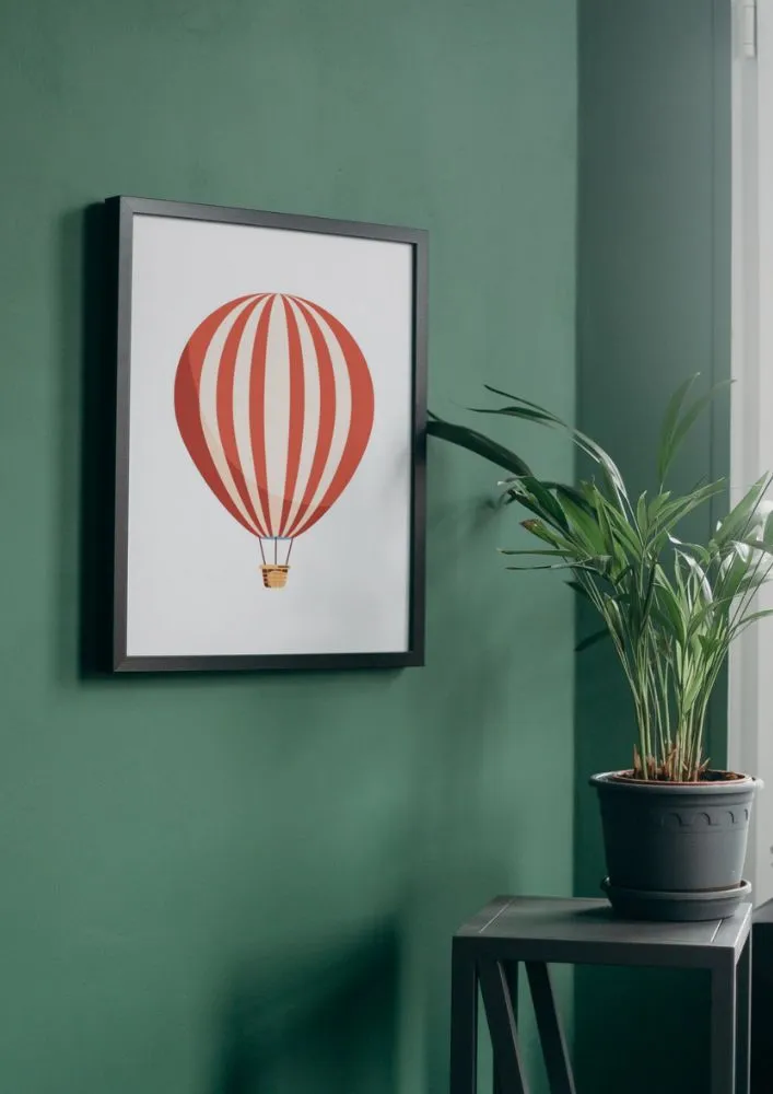 Luftballong poster vit bakgrund