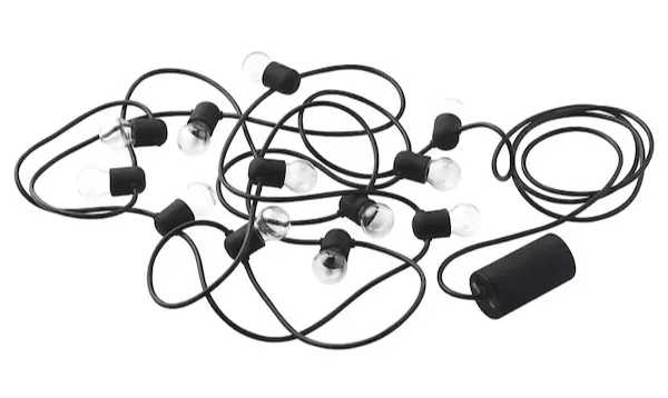Ljusslinga med batteri trädgård från IKEA