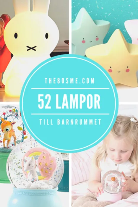 52 snygga lampor till barnrummet