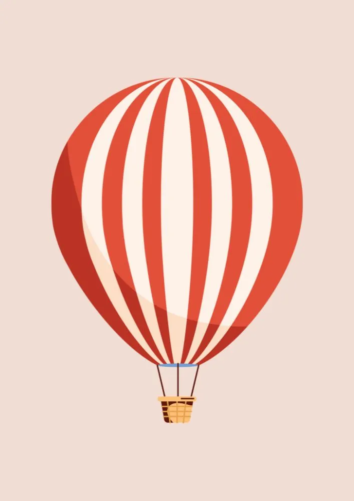 Luftballong poster rosa bakgrund