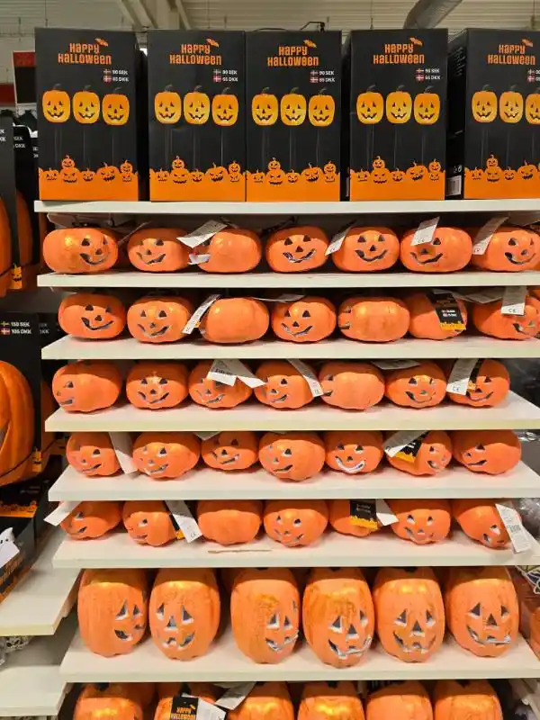 Dollarstore Halloween ljusslingor, pumpa