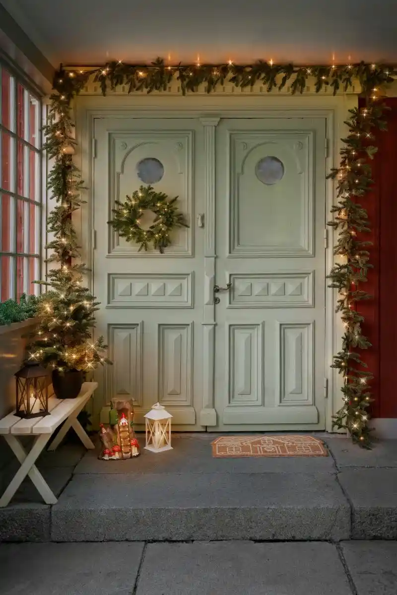 Rusta julbelysning grangirlang grankrans