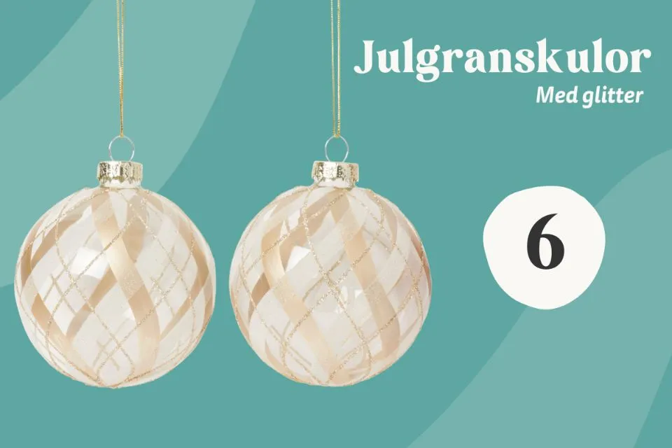 Rusta julpynt 2023 - julen på rusta 2023 - julgranskulor glas guld och glitter