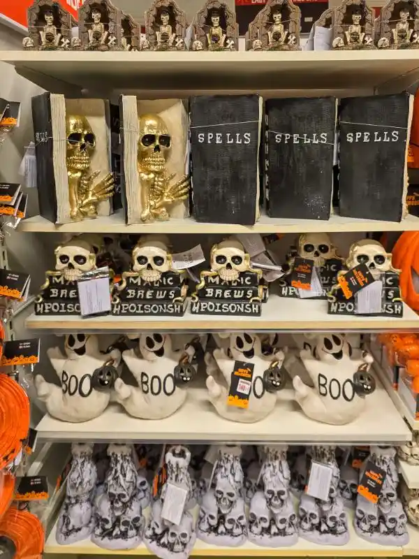 Dollarstore Halloween halloweendekor spöke döskalle pynt