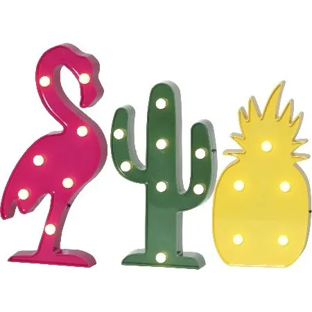 barnrumsbelysning flamingo kaktus ananas